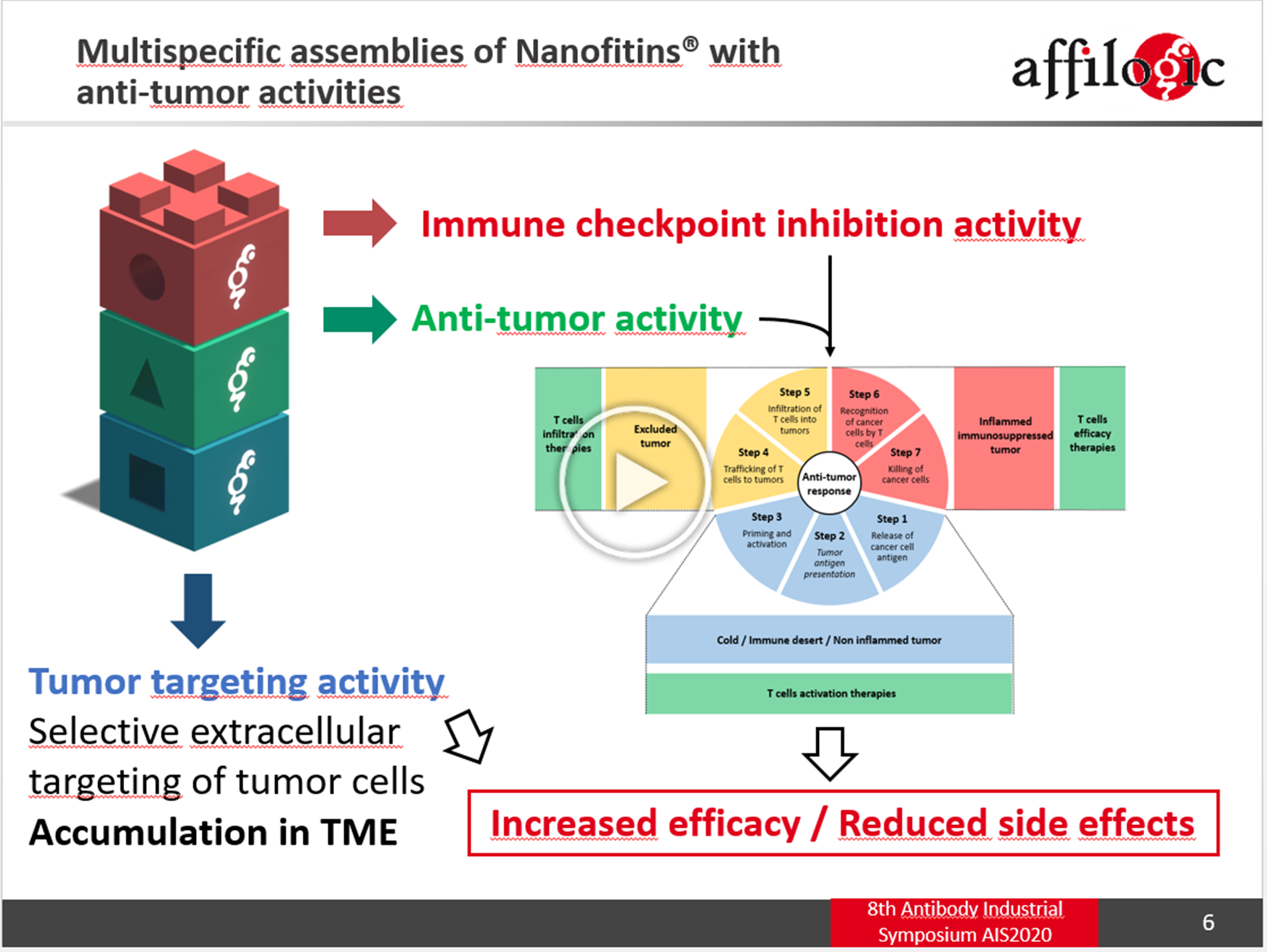 Development of multispecific assemblies of Nanofitins with anti-tumor activities 